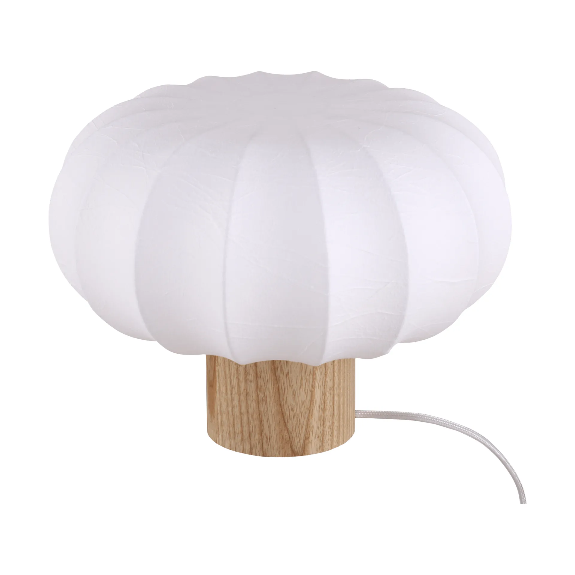 Lunari bordslampa, White-Natural ash, Ø32x24cm Watt & Veke
