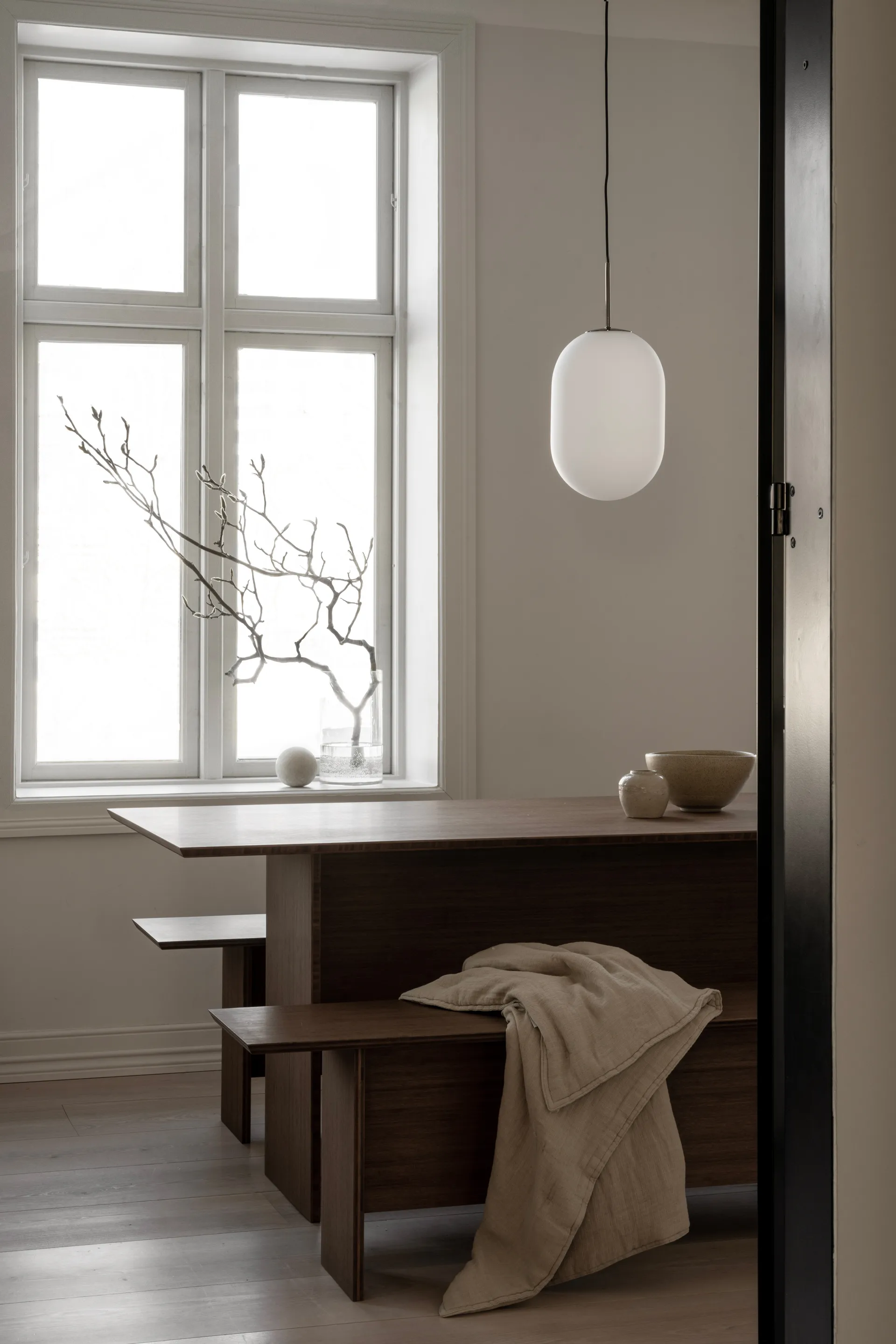 Noor pendel L Ø24 cm, White Watt & Veke