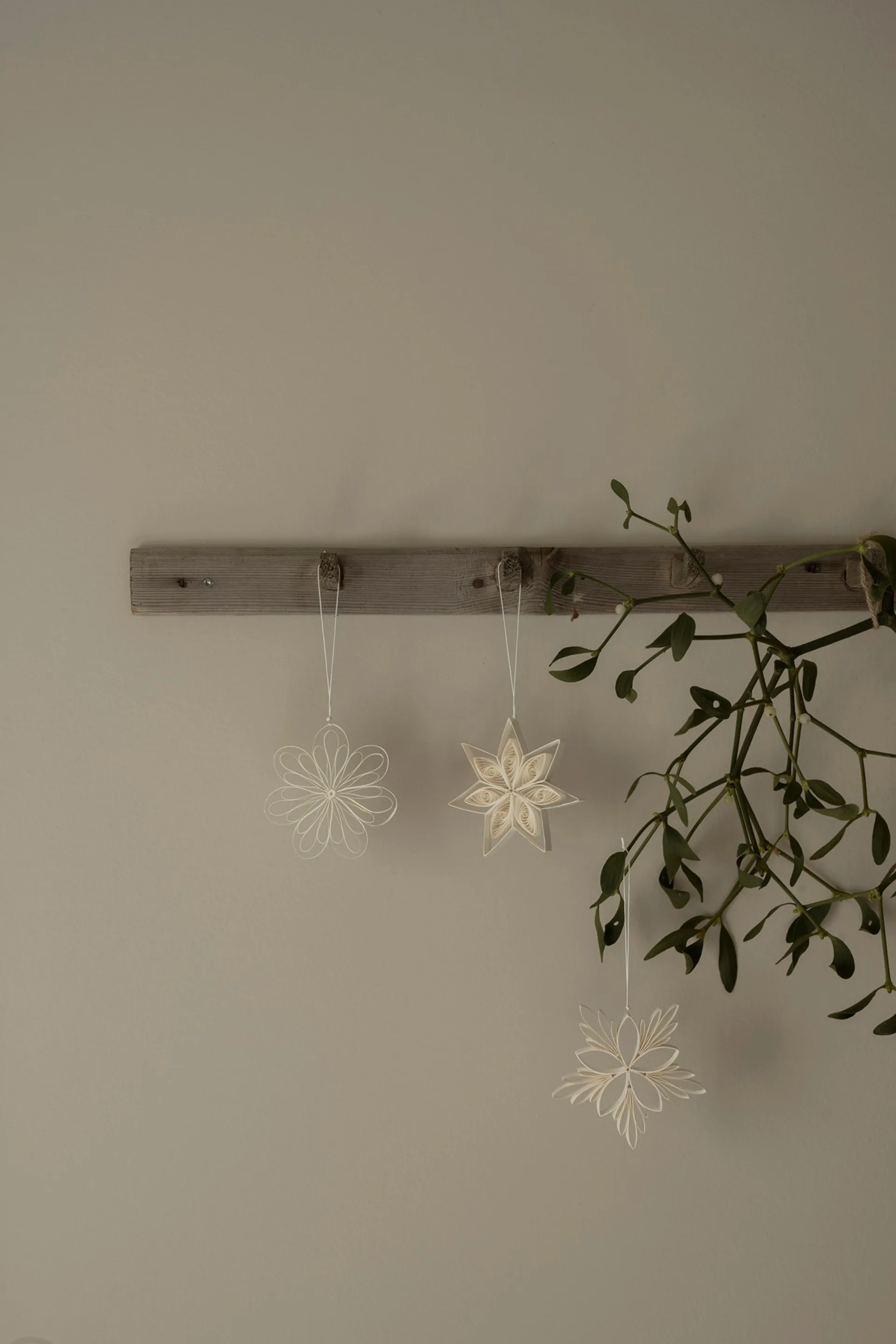 Star mix julhänge 3-pack, Vit Watt & Veke