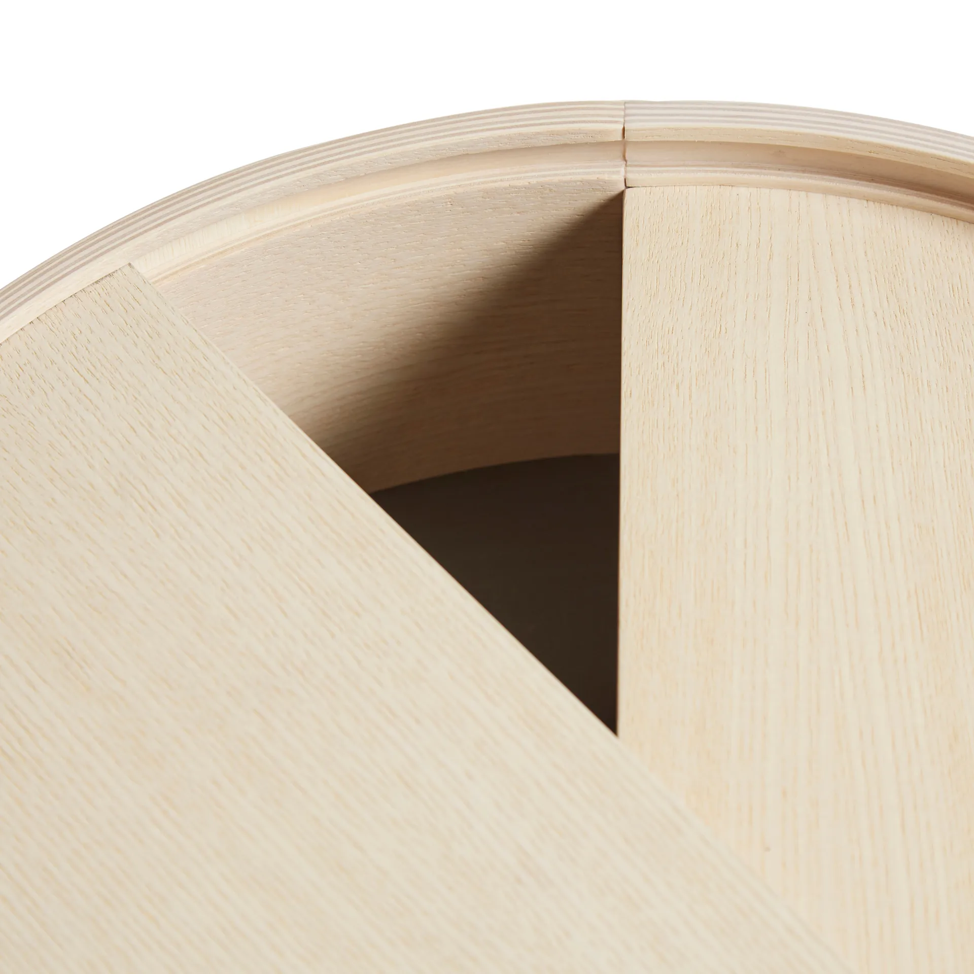 Arc soffbord Ø66 cm, vitpigmenterad ask Woud