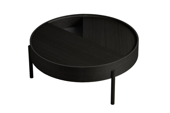 Arc soffbord Ø89 cm, Svartmålad ask Woud