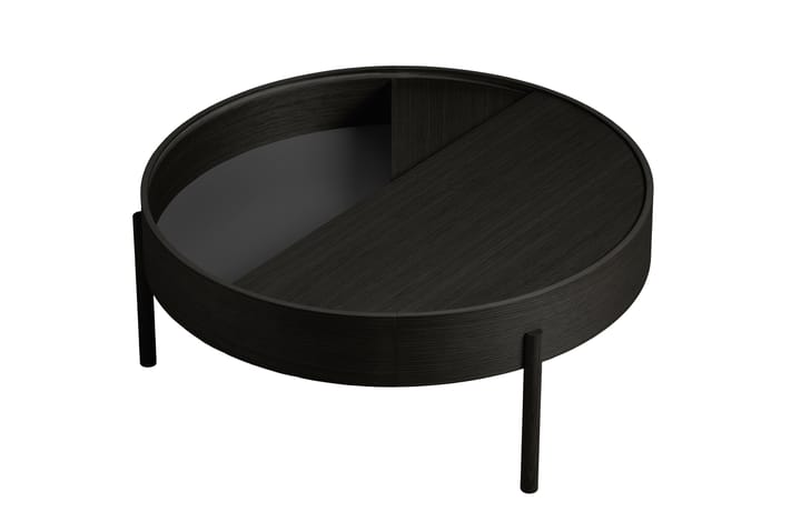 Arc soffbord Ø89 cm, Svartmålad ask Woud