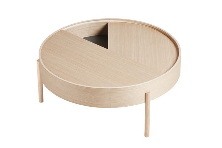 Arc soffbord Ø89 cm, Vitpigmenterad ask Woud