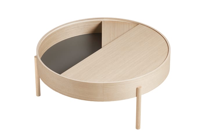 Arc soffbord Ø89 cm, Vitpigmenterad ask Woud