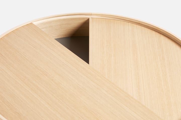 Arc soffbord Ø89 cm, Vitpigmenterad ek Woud