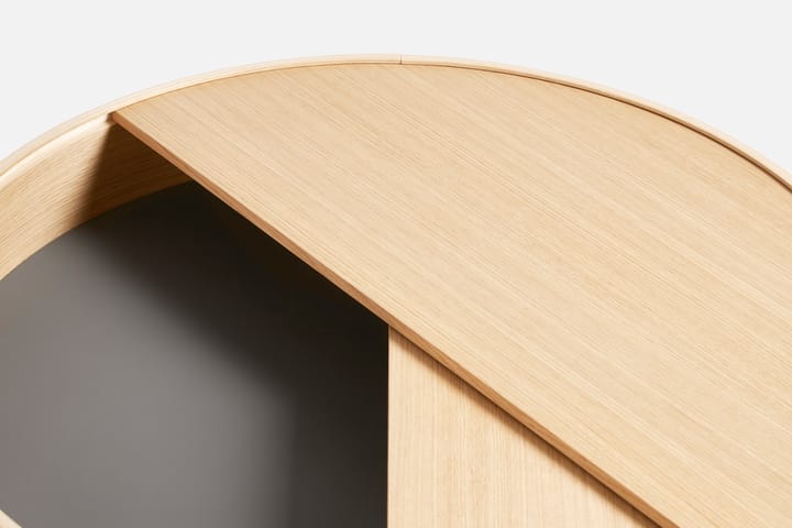 Arc soffbord Ø89 cm, Vitpigmenterad ek Woud
