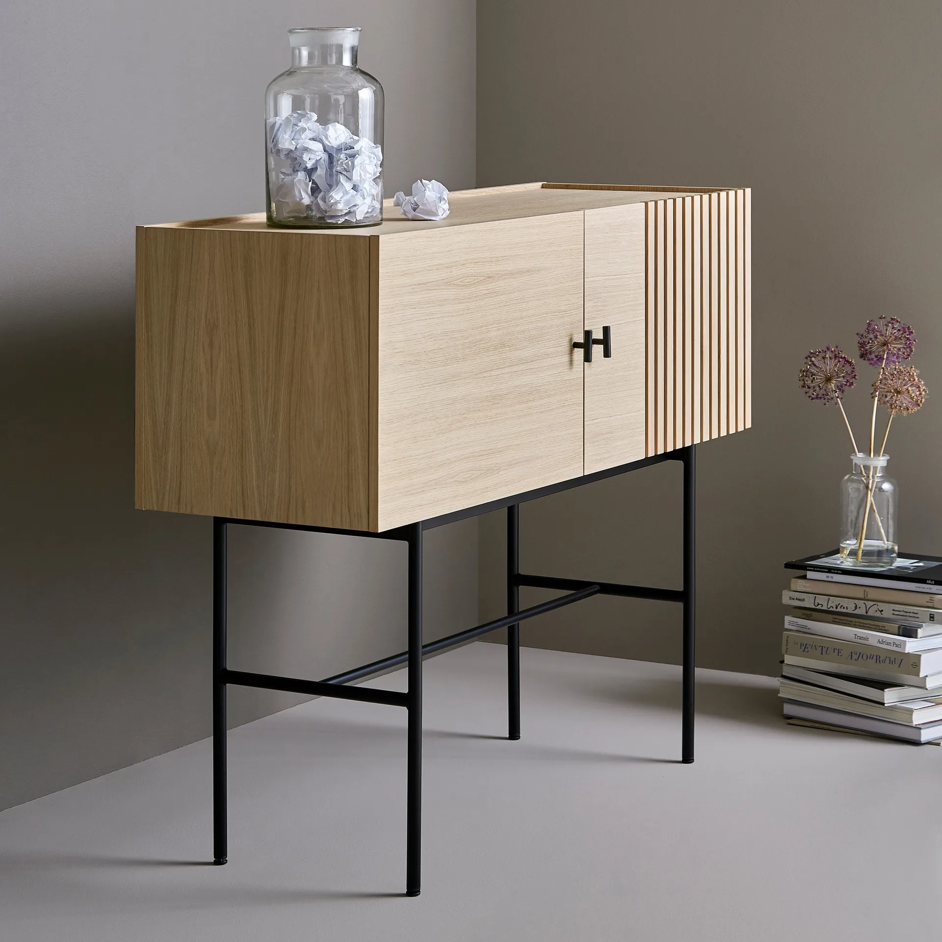 Array sidobord, 120cm, vitpigmenterad ek Woud