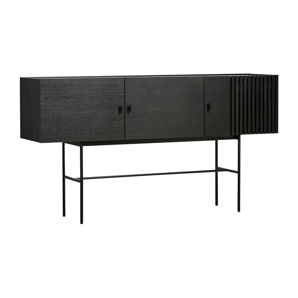 Woud Array sidobord, 180 cm Svartmålad ek | Skandinavisk Design | Avlastningsbord & Sidobord | Svart