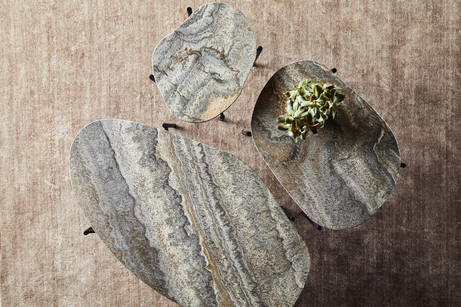 La Terra occasional bord, small, Grey melange Woud