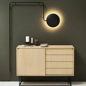 Mercury vägglampa - svart - Woud