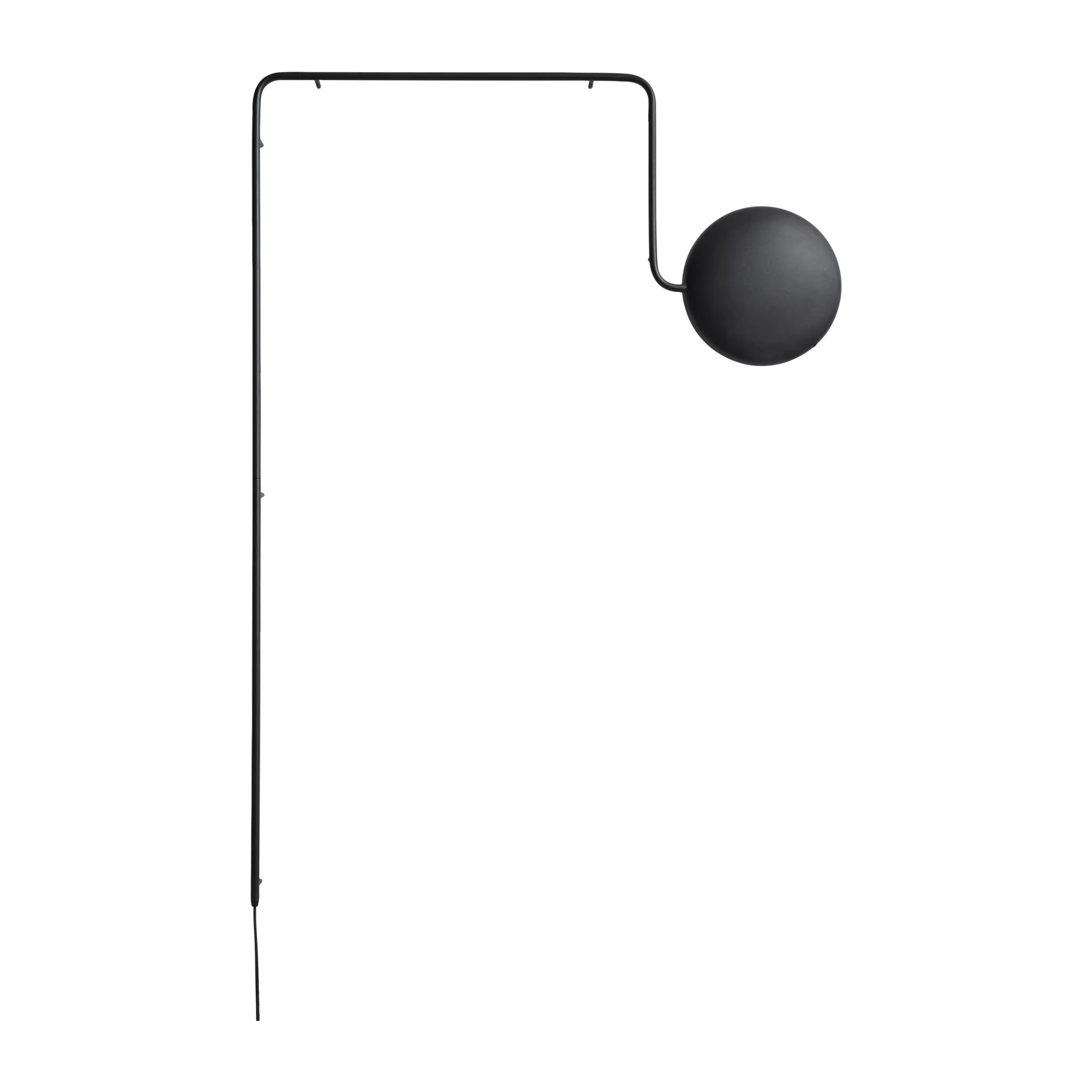 Mercury vägglampa, Svartmålad metall Woud