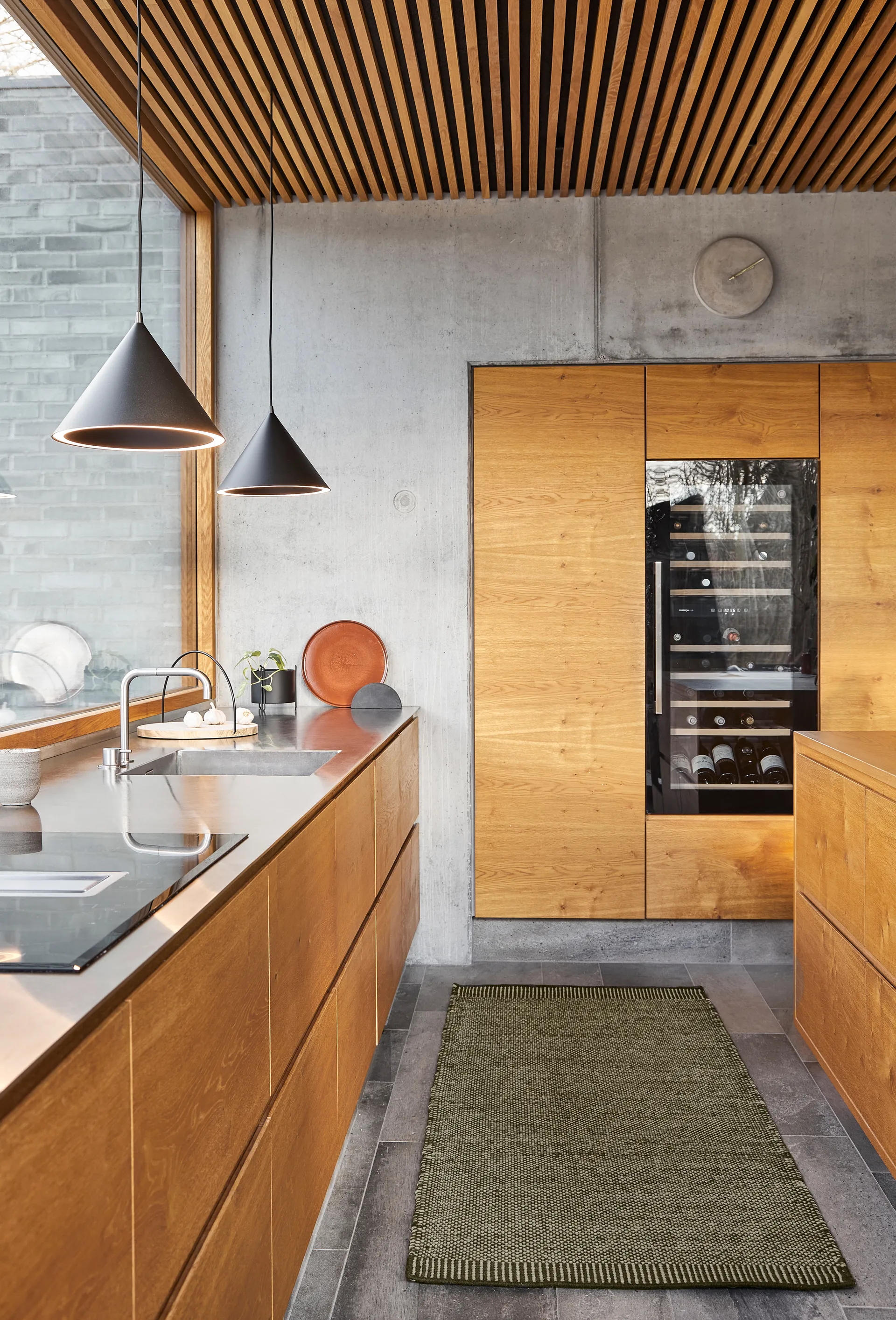 Rombo matta mossgrön, 75x200 cm Woud