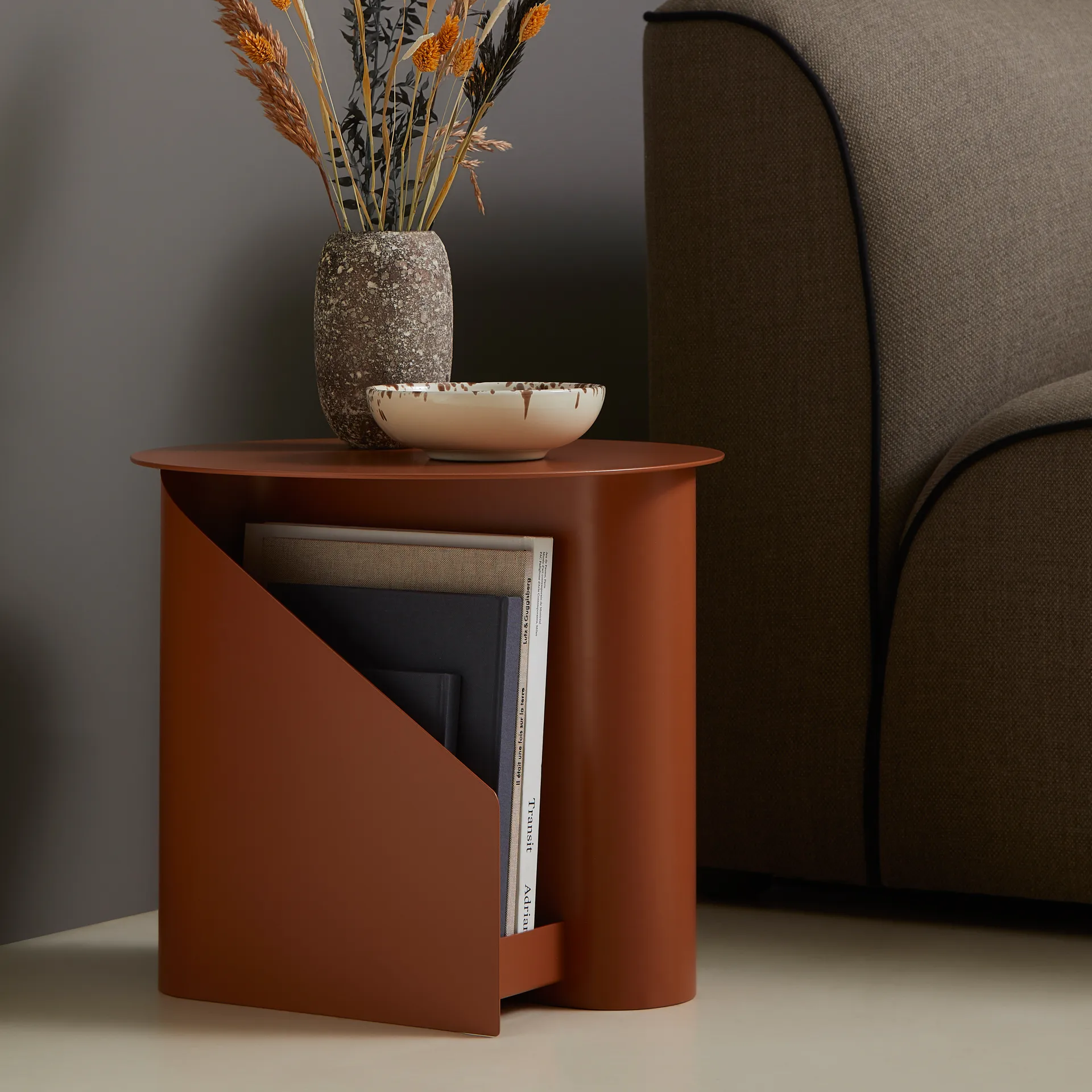 Sentrum sidobord, Burnt orange Woud