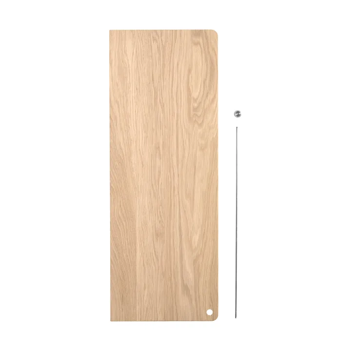 Stedge Add-on hylla - Vitpig. ek-borstat stål, 60 cm - Woud
