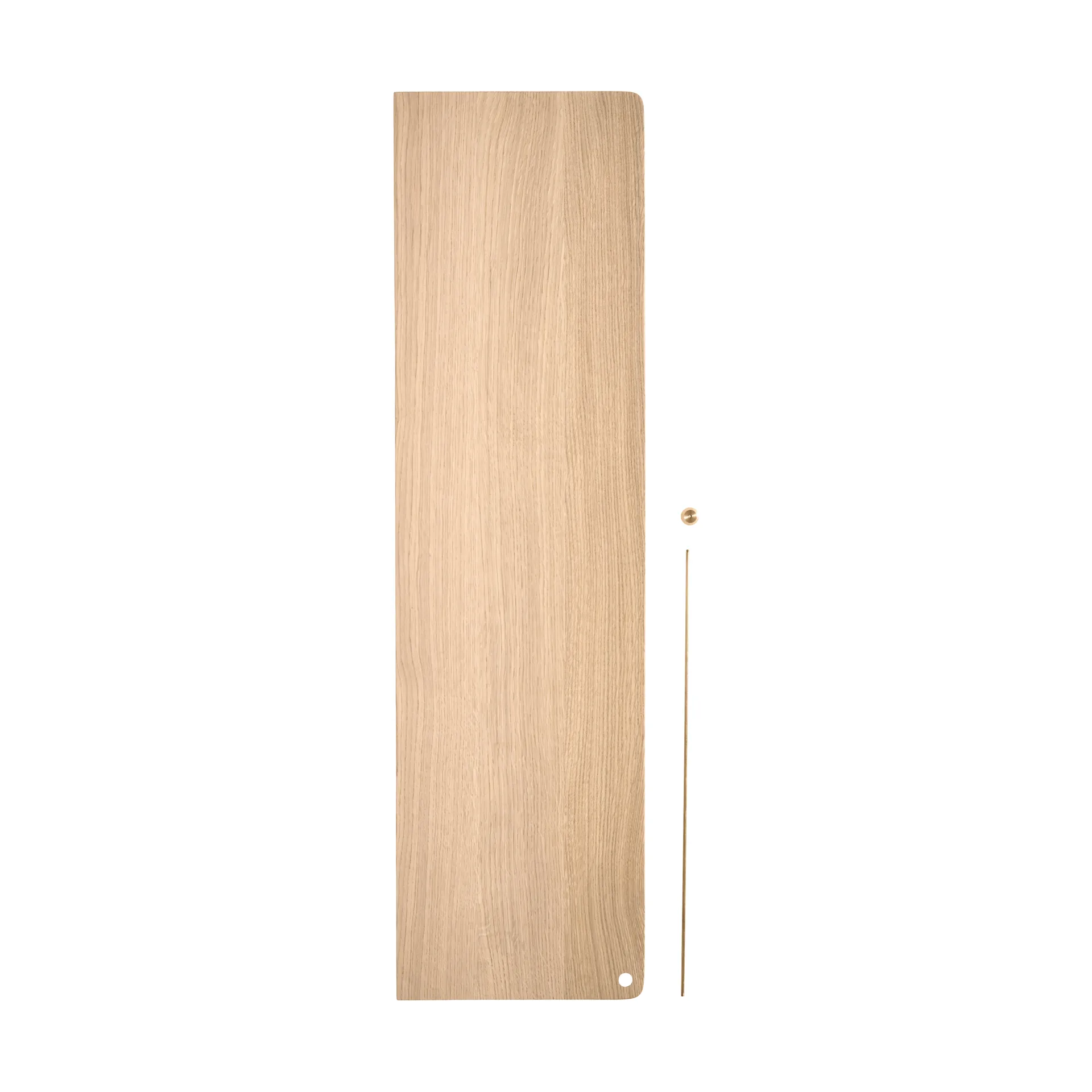 Stedge Add-on hylla, Vitpigmenterad ek-mässing, 80 cm Woud