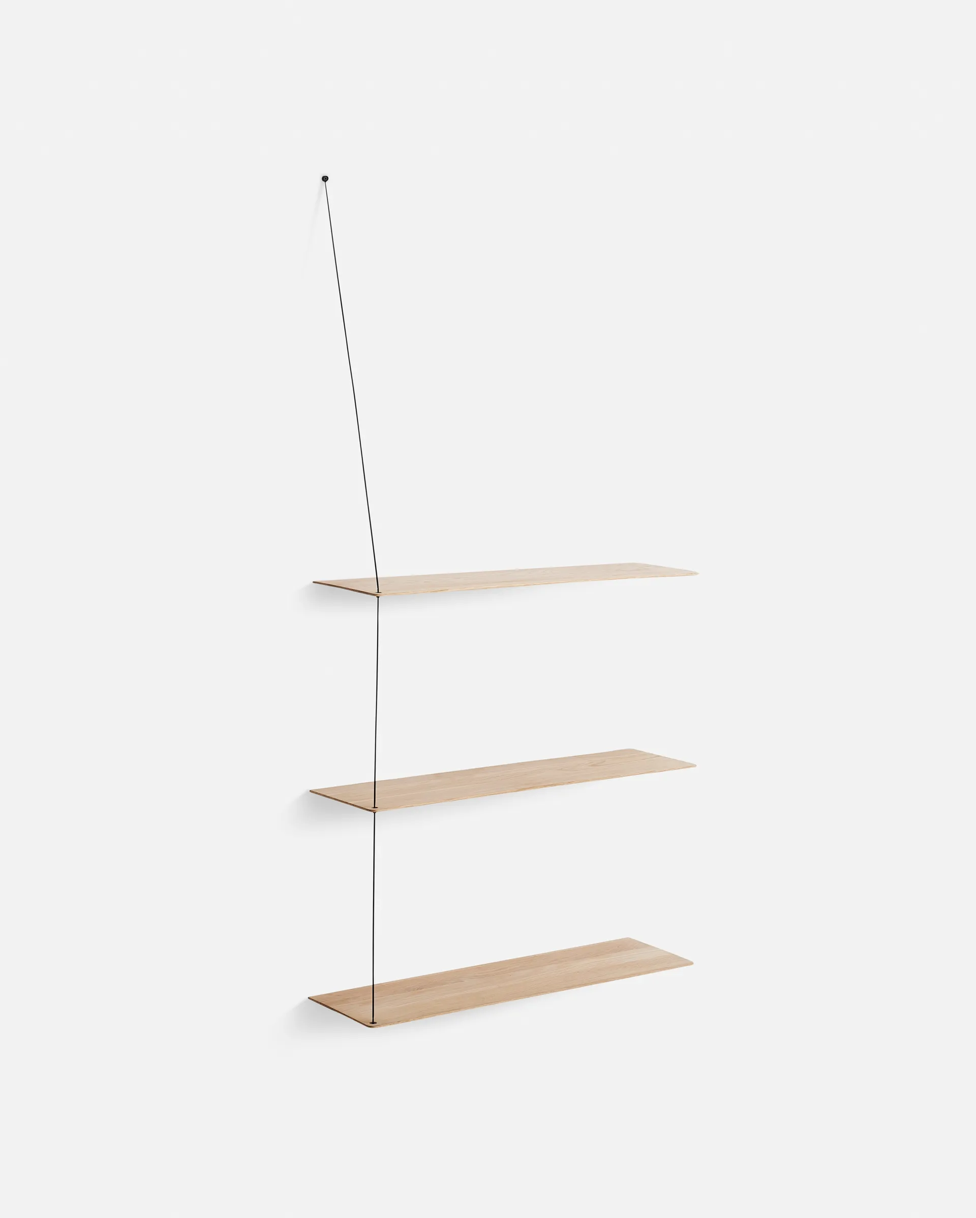 Stedge Add-on hylla, Vitpigmenterad ek-svart, 80 cm Woud
