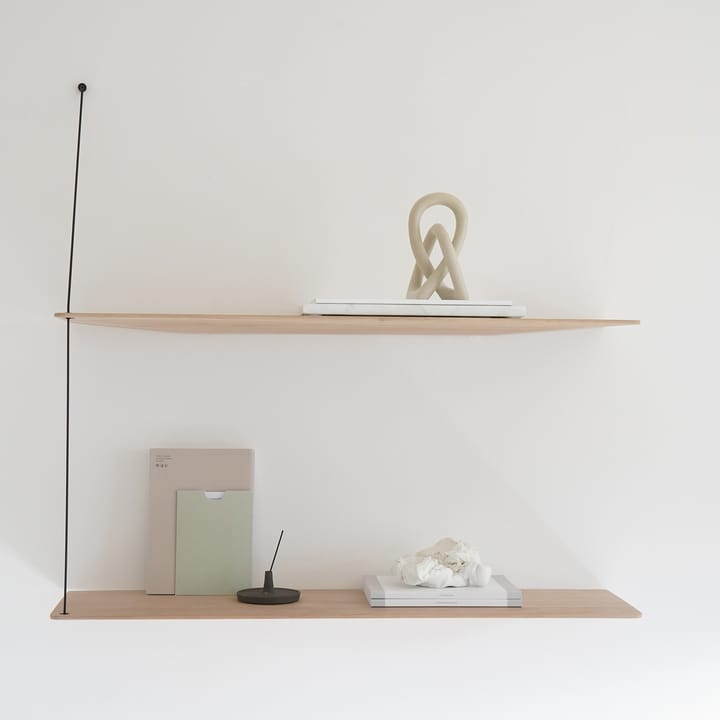 Stedge hylla 80 cm, vitpigmenterad ek Woud