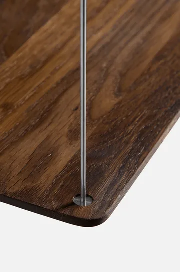 Stedge hylla - Rökt ek-borstat stål, 60 cm, 3 hyllplan - Woud