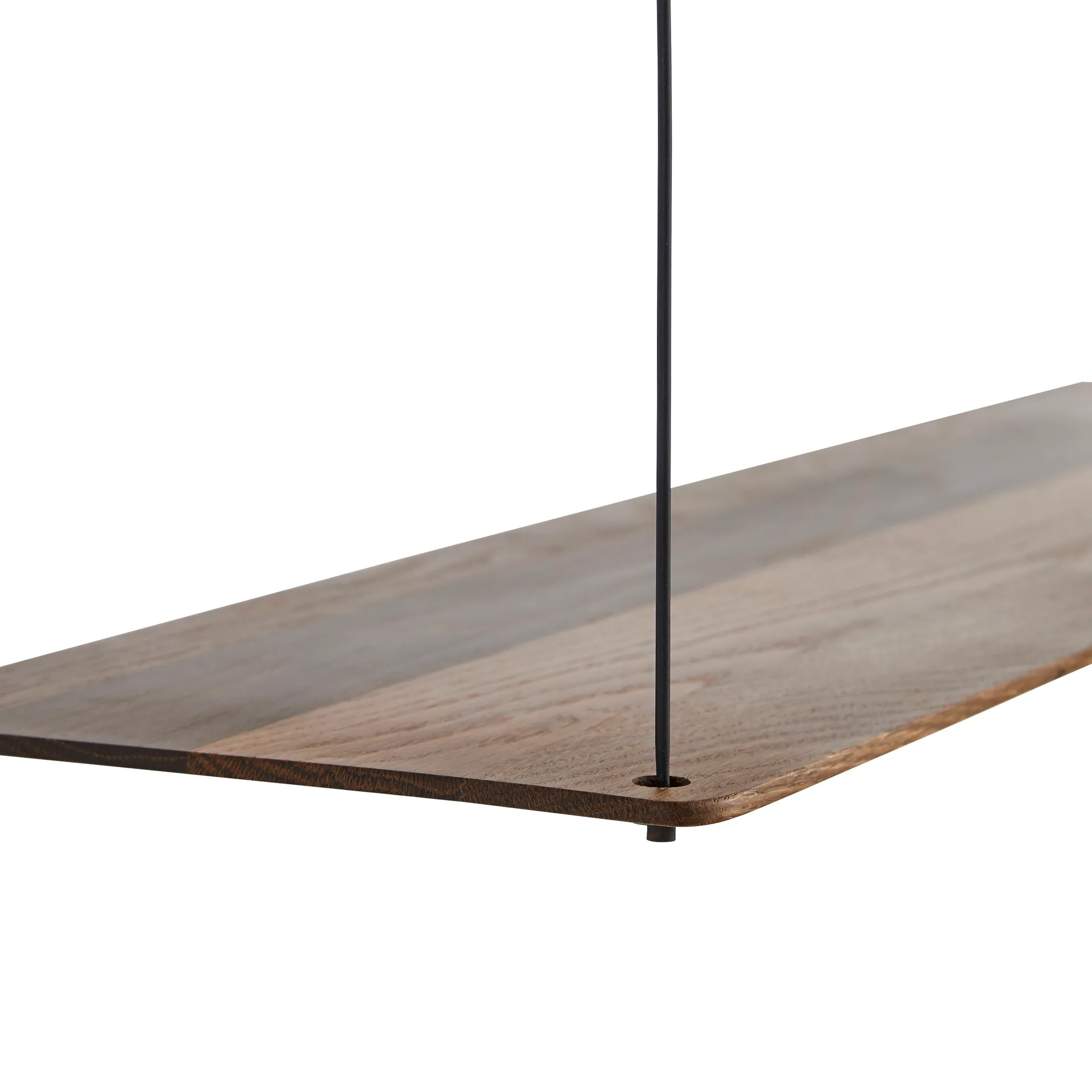 Stedge hylla, Rökt ek-svart, 80 cm, 2 hyllplan Woud