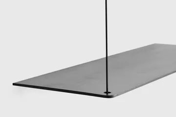Stedge hylla - Svart ek, 80 cm, 2 hyllplan - Woud