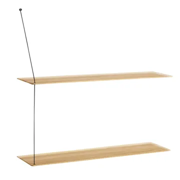 Stedge hylla - Vitpigmenterad ek, 80 cm - Woud