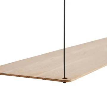 Stedge hylla - Vitpigmenterad ek, 80 cm - Woud
