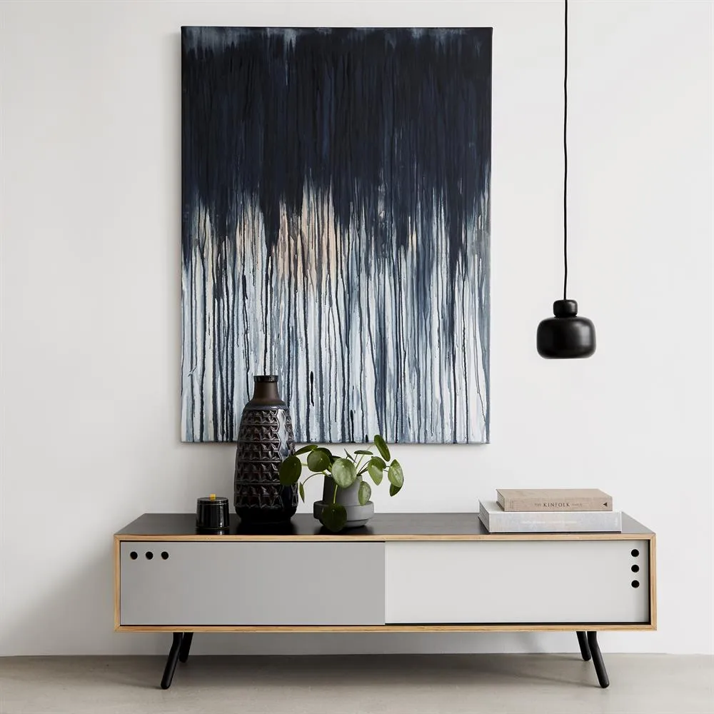 Stone taklampa small, svart Woud