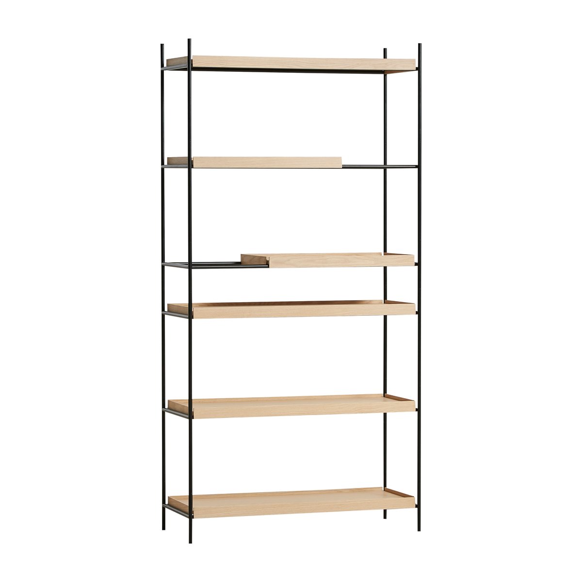 Woud Tray hylla hög ek, 100x201 cm Style 1 | Skandinavisk Design | Hyllor & Hyllsystem | Beige