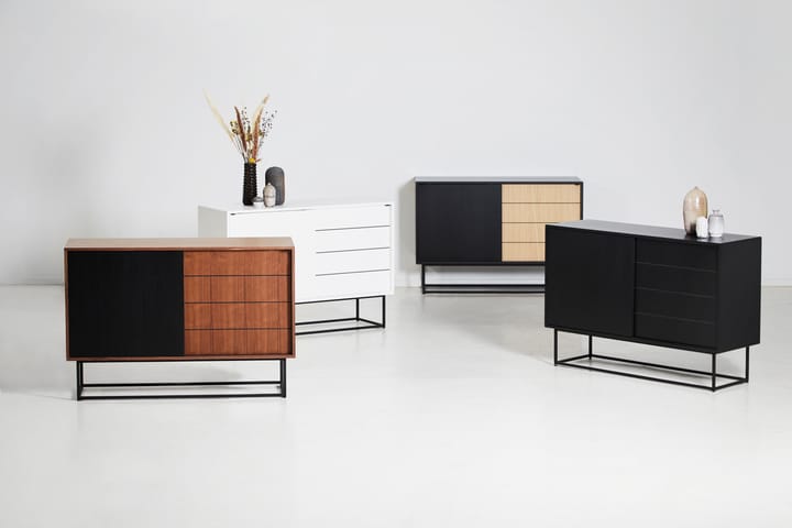 Virka sideboard high 120x40x82 cm, Svart - ek Woud