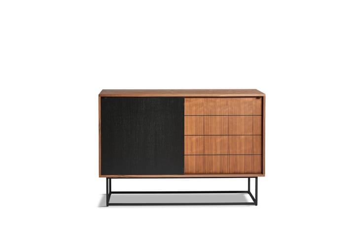 Virka sideboard high 120x40x82 cm, Svart - valnöt Woud