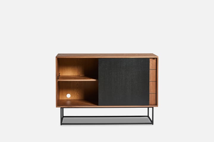 Virka sideboard high 120x40x82 cm, Svart - valnöt Woud