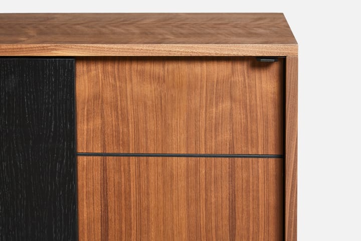 Virka sideboard high 120x40x82 cm, Svart - valnöt Woud