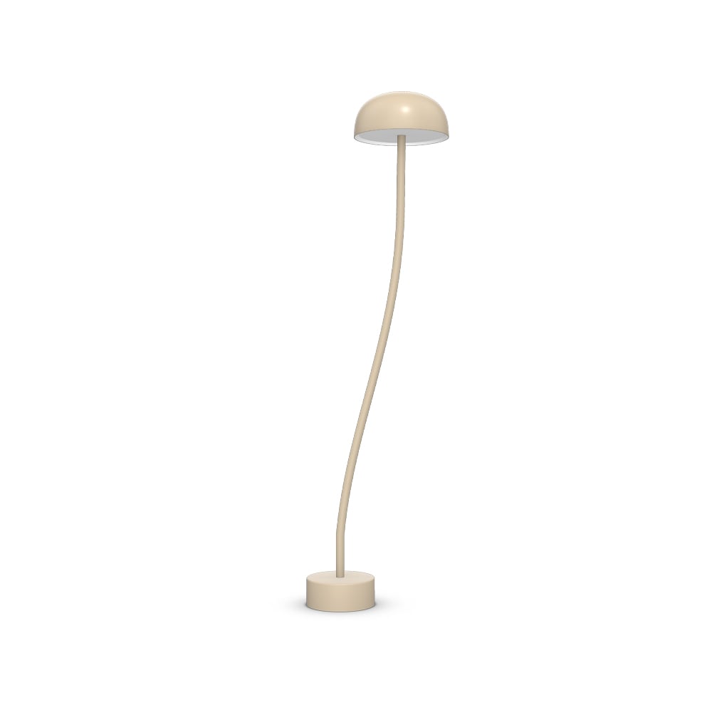 Zero Interiör Curve L Golvlampa elfenben, medium | Skandinavisk Design | Golvlampor | Vit