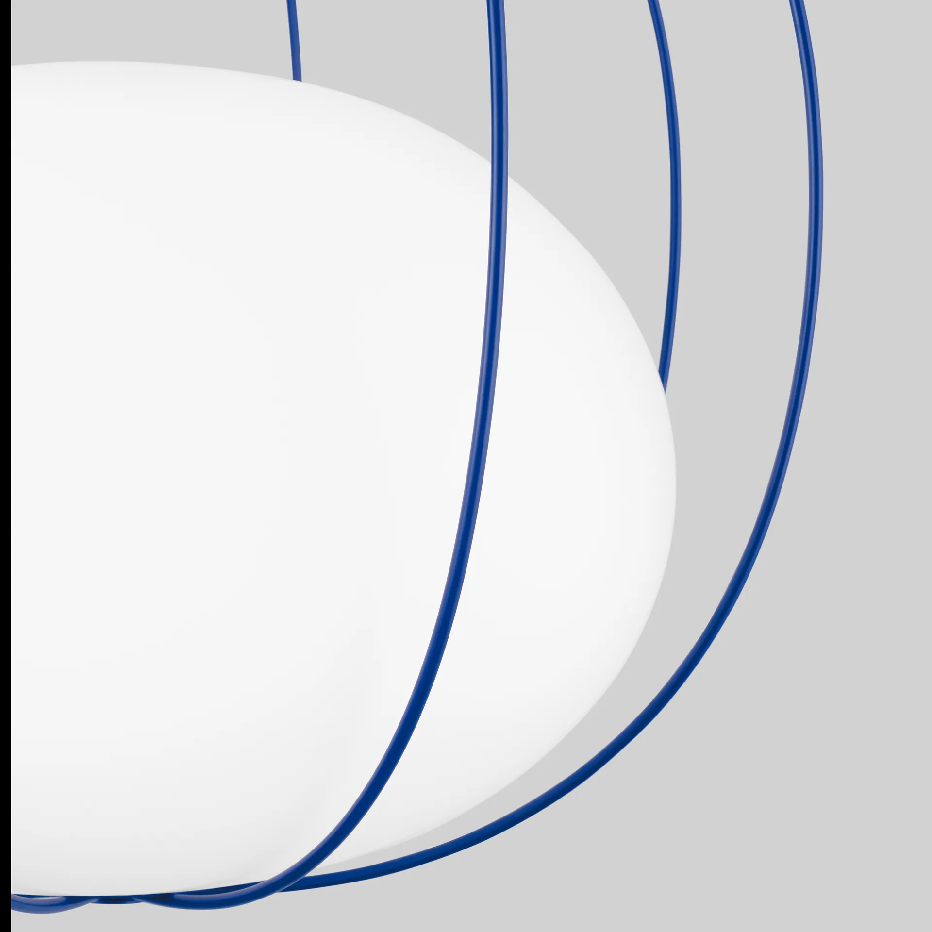 Hoop pendel, blå, inre kupa matt opalglas Zero Interiör