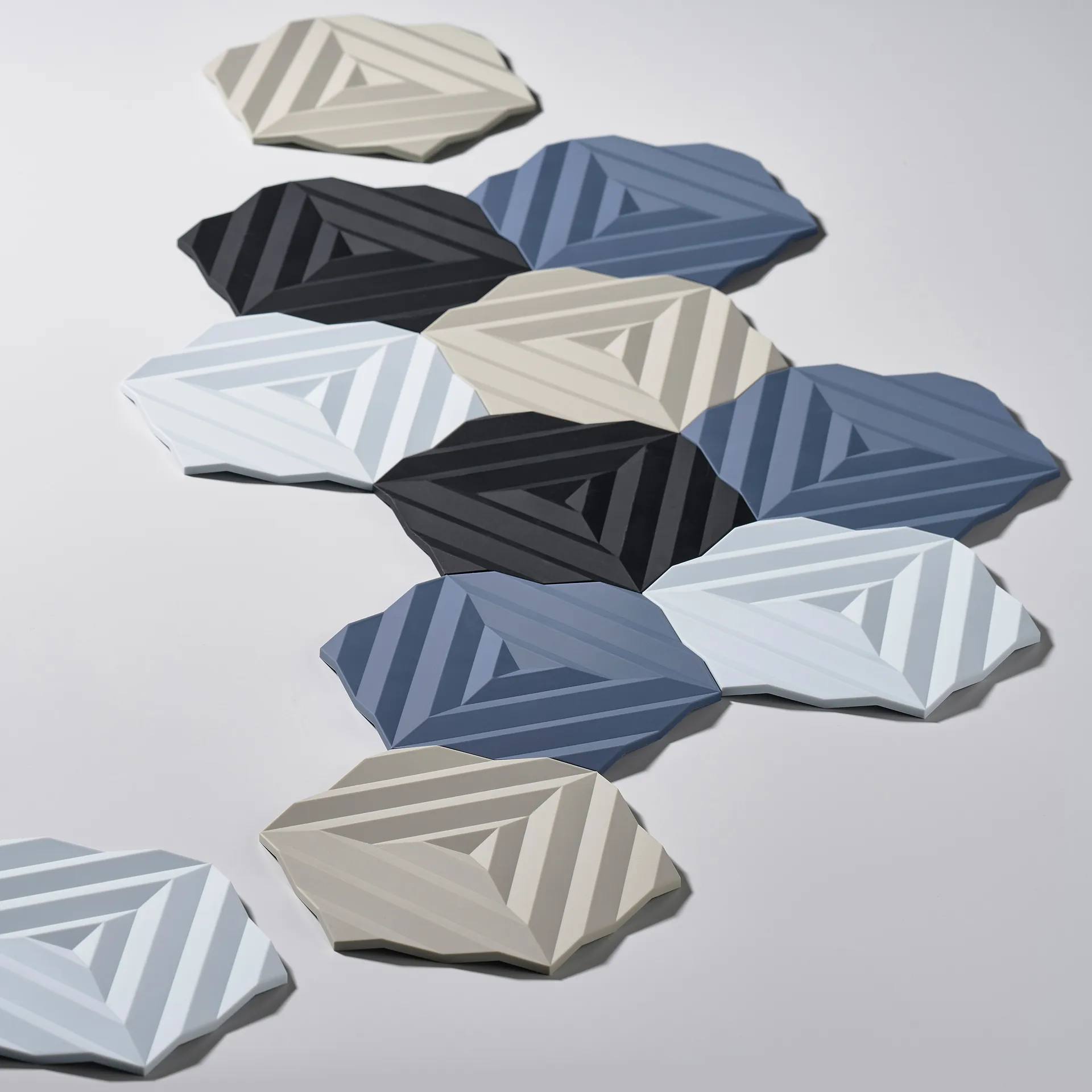 Ori Fold grytunderlägg 14x16 cm, Denim Zone Denmark