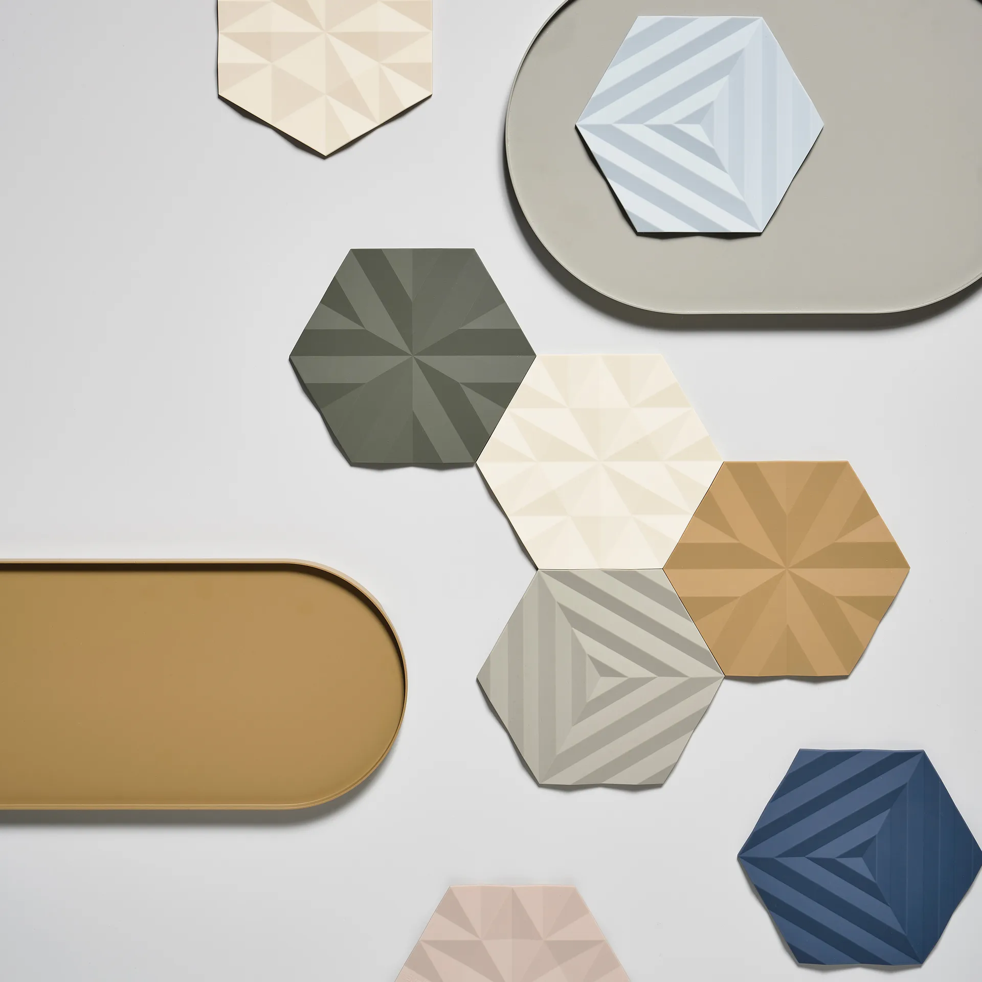 Ori Fold grytunderlägg 14x16 cm, Denim Zone Denmark