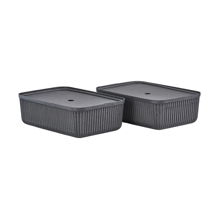 Pulp förvaringsbox 32x48 cm 2-pack - Black - Zone Denmark