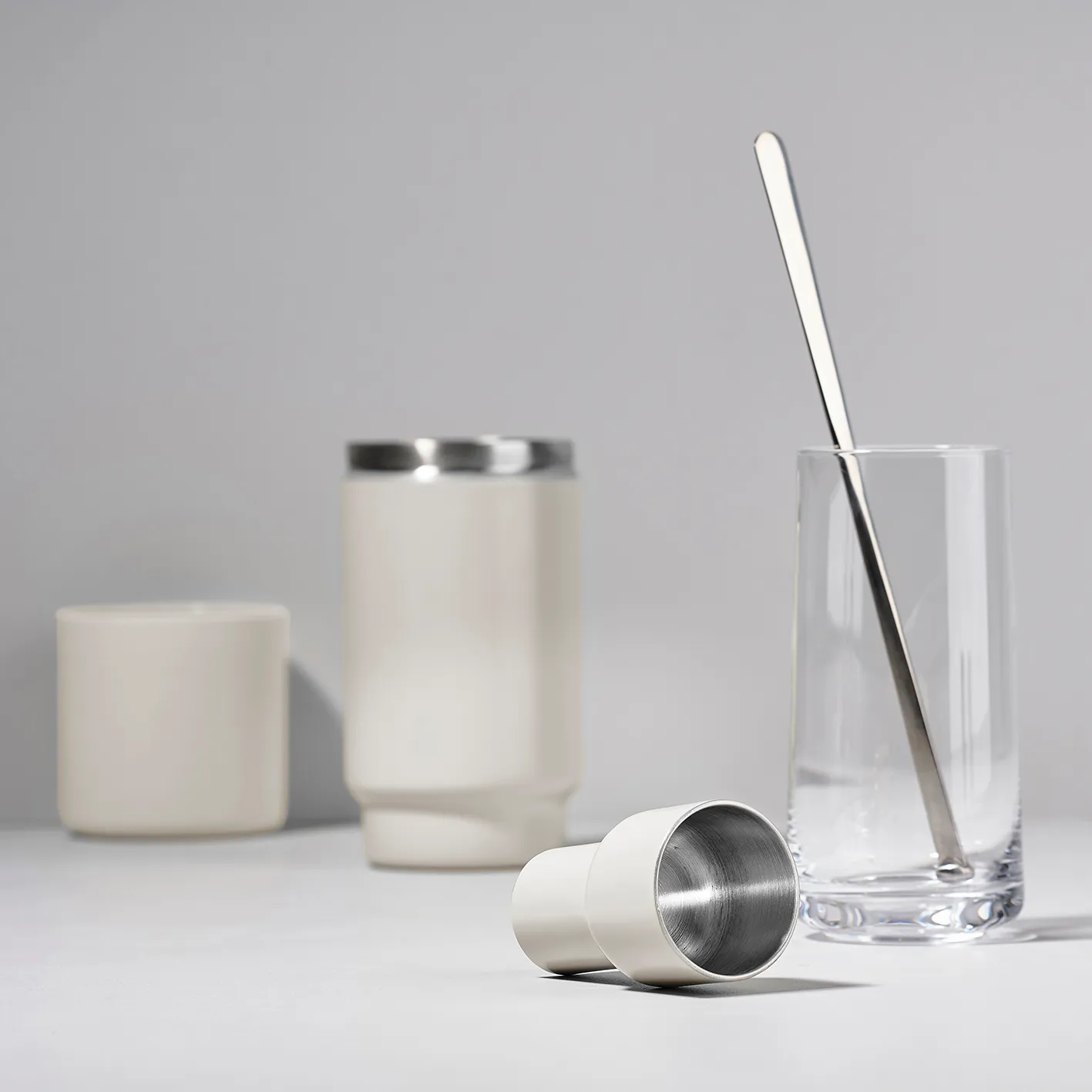 Rocks jigger 3/6 cl, Warm grey Zone Denmark