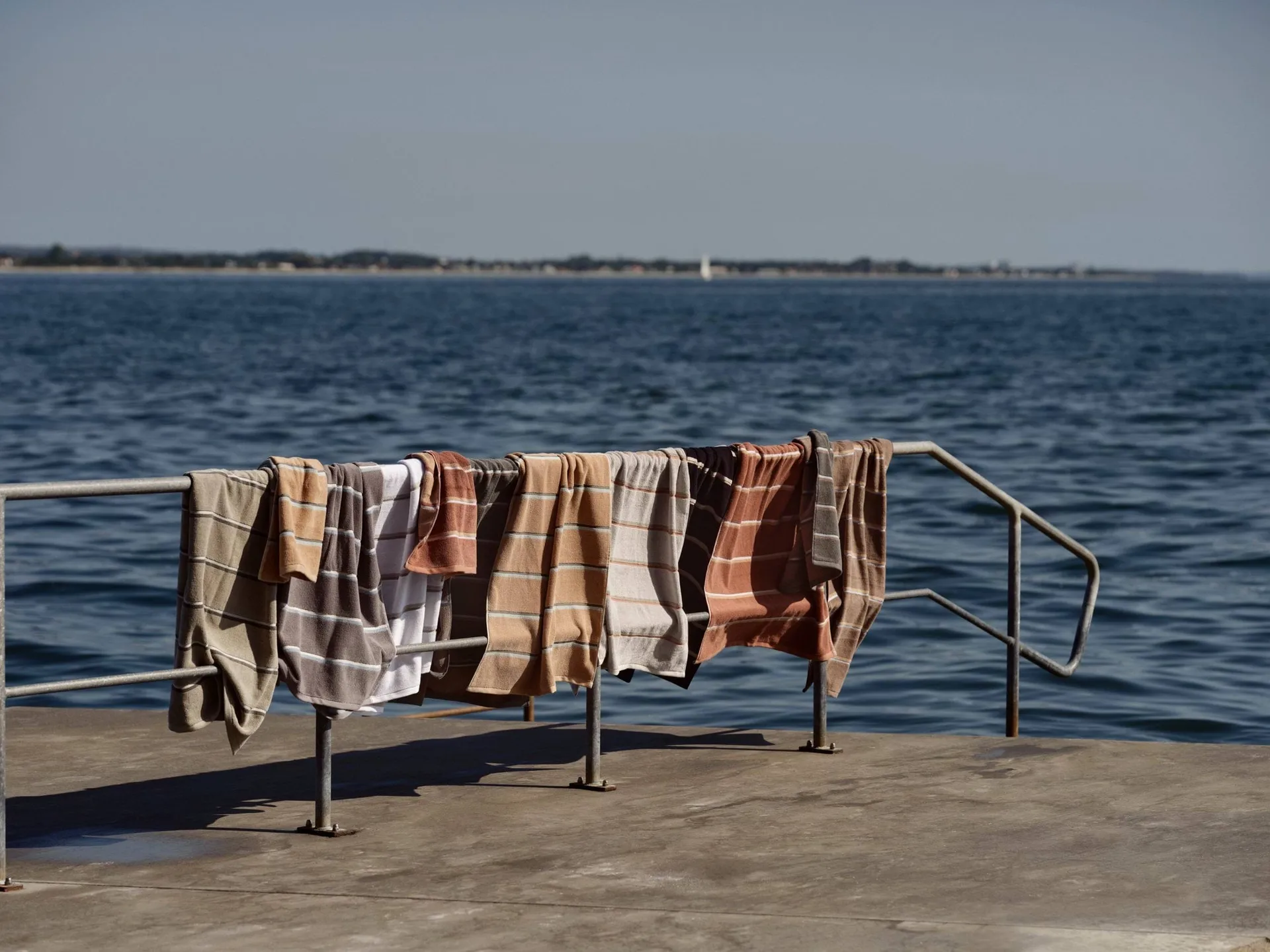 Sauna Handduk, Eucalyptus-olive green-soft grey, 50x100 cm Zone Denmark