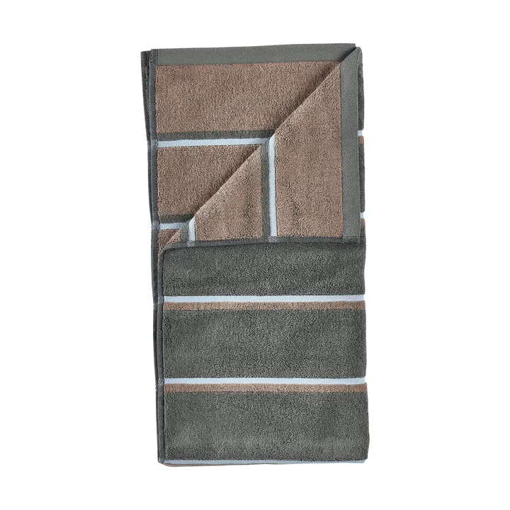 Sauna Handduk - Olive green-taupe-blue fog, 50x100 cm - Zone Denmark