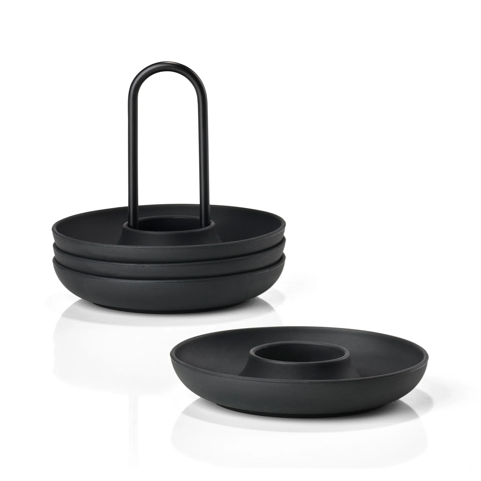 Singles äggkopp 4-pack med hållare, Black Zone Denmark