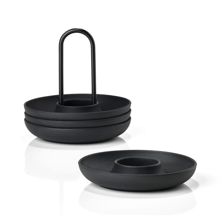 Singles äggkopp 4-pack med hållare, Black Zone Denmark