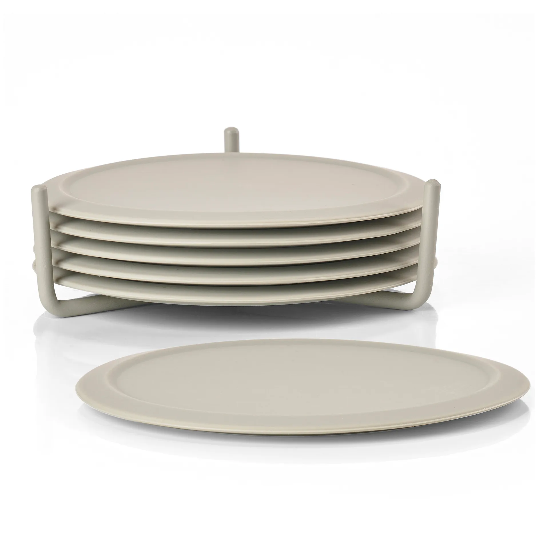 Singles glasunderlägg 6-pack med hållare, Mud Zone Denmark