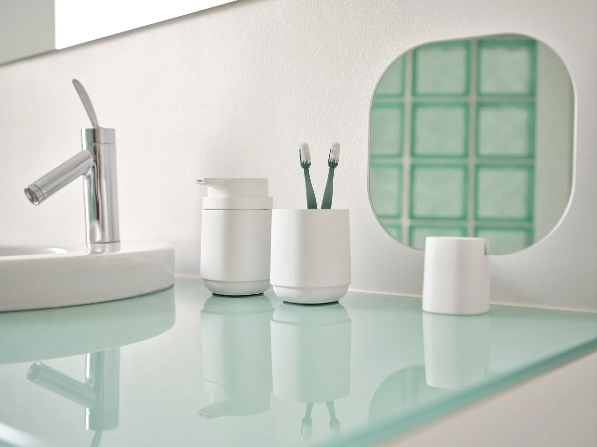 Time tandborstmugg 9,8 cm, White Zone Denmark