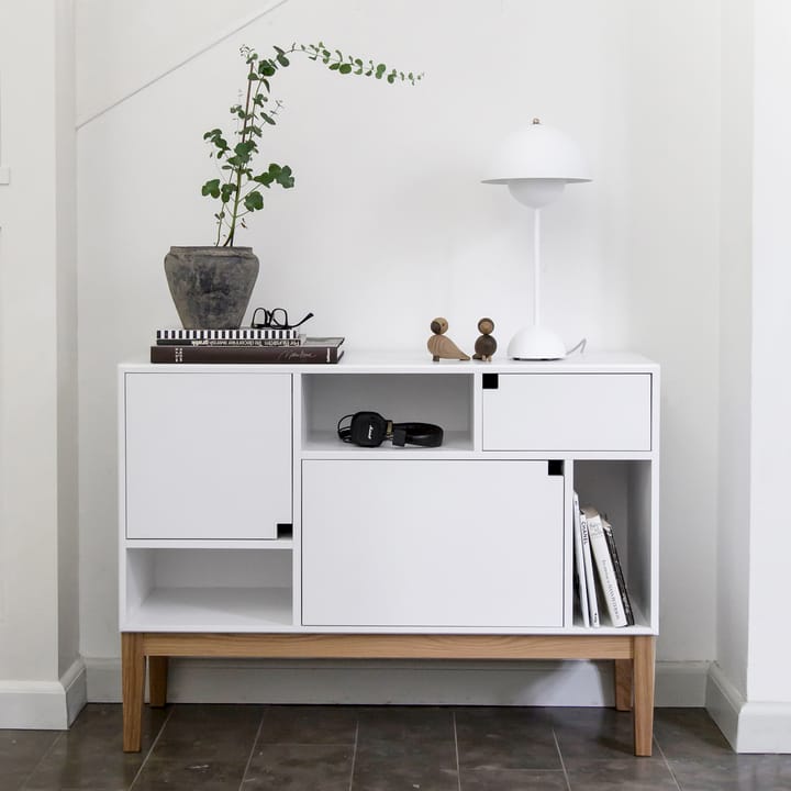 Citti 6x3 skåp, white, stativ i ek mattlack Zweed