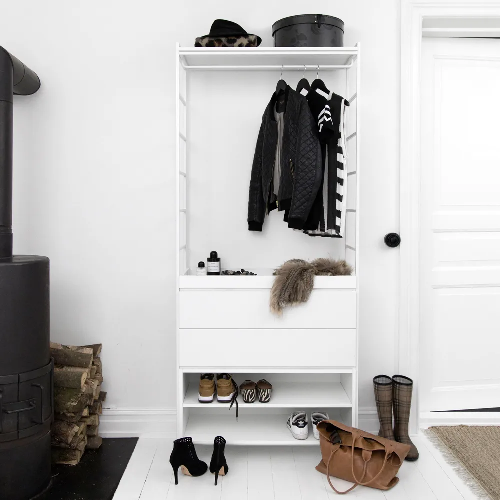 Molto tråghylla 840, vit, inkl. vit metallram Zweed