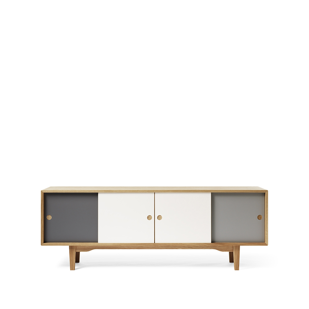 Zweed Moodi 180 sideboard grå/vit, ekstomme | Skandinavisk Design | Sideboards & Skänkar | Grå