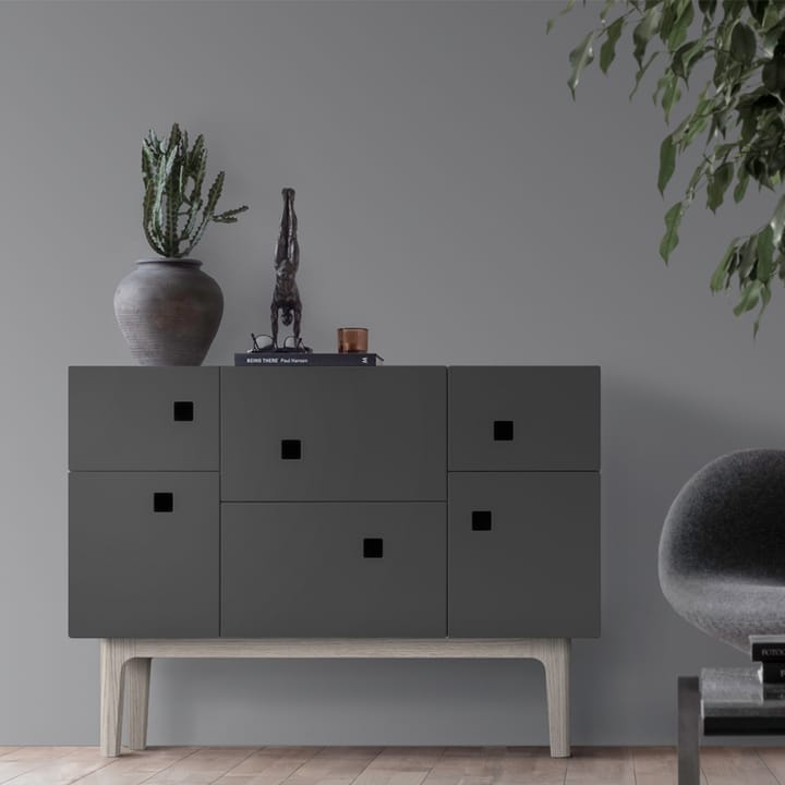 Peep C2 skåp, slate grey, vitpigmenterad ek Zweed