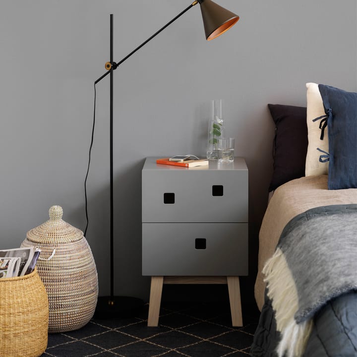 Peep S1 sängbord, slate grey, retro, ekstativ Zweed