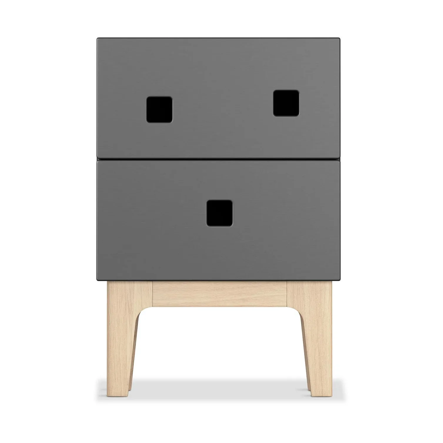 Peep S1 sängbord, slate grey, vitpigmenterad ek Zweed